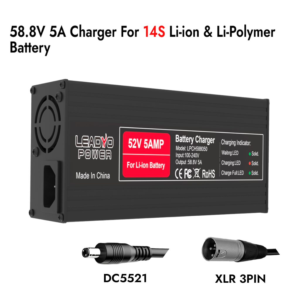 84V 20A Smart Charger - Cargador de 54.6V 58.8V 67.2V 5A