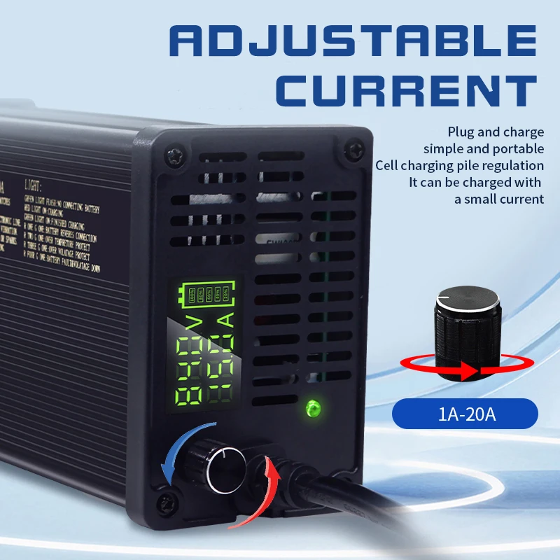 Cargador de batería de litio a - 72V 15A Fast Charger reseña y precio